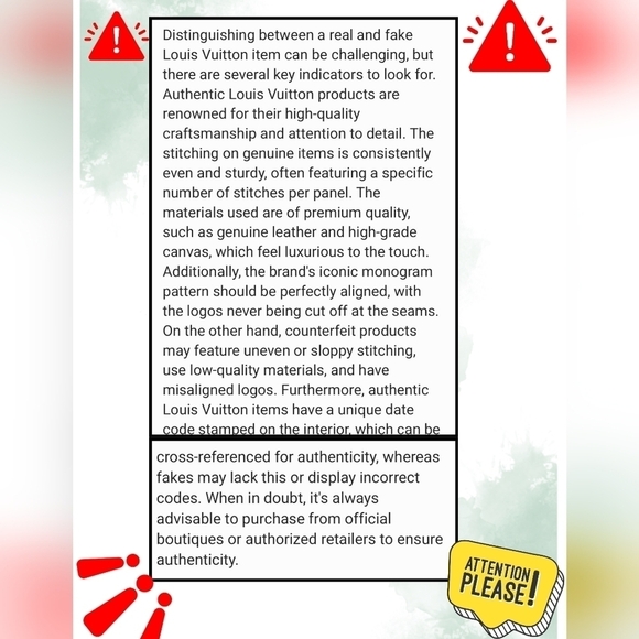 KNOWING YOUR LUXURY! REAL VERSUS FAKE 💯👀 LOUIS VUITTON - Picture 3 of 14